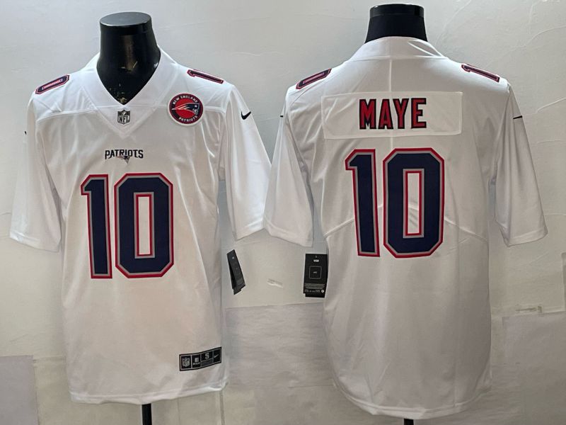 Men 2026 New England Patriots #10 Maye white Nike Limited NFL Jersey style 003->boston red sox->MLB Jersey